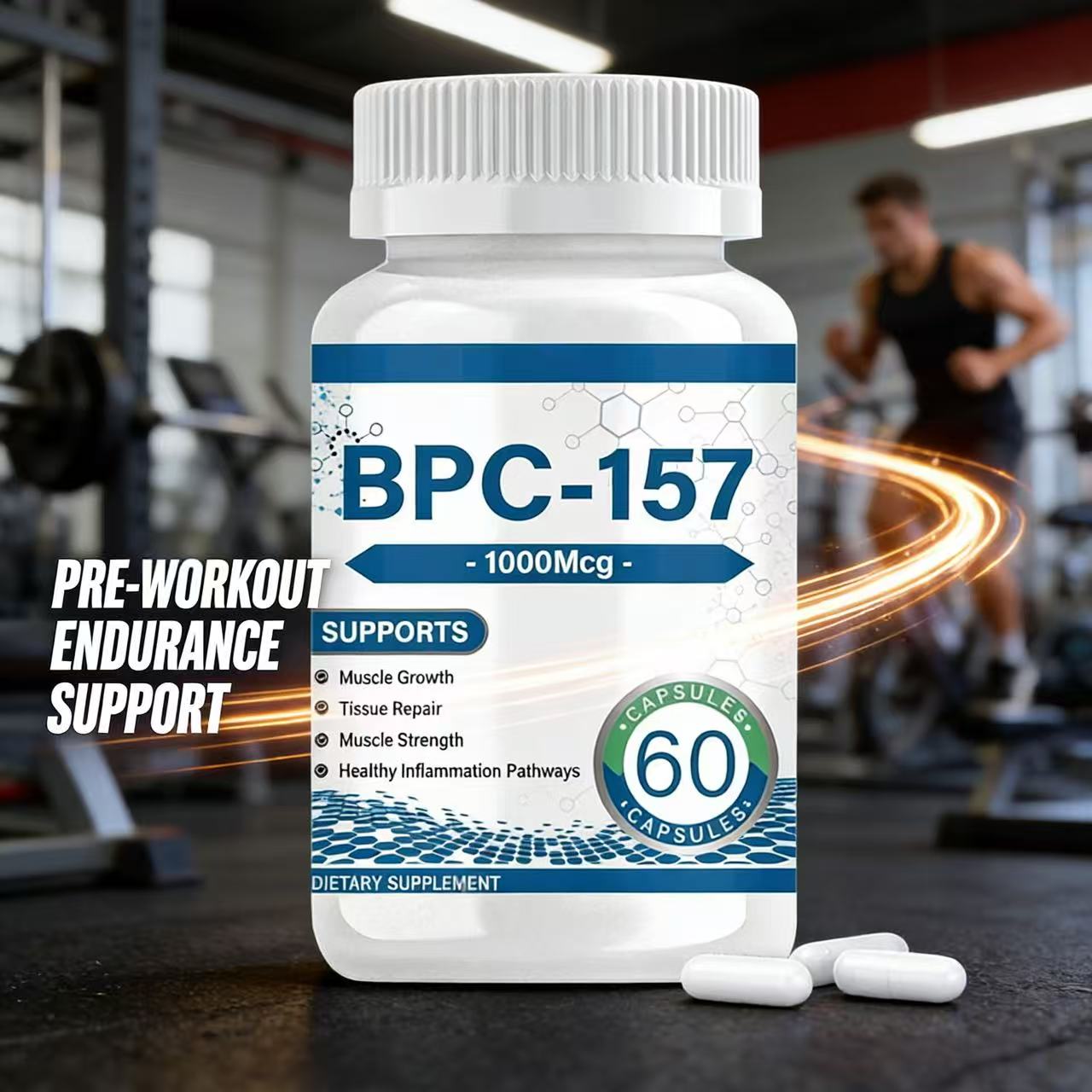 157 Muscle Growth and Repair Peptide Complex, 1000 micrograms per capsule (60 capsules) | Non-GMO, helps you recover faster  – suitable for both men and women.