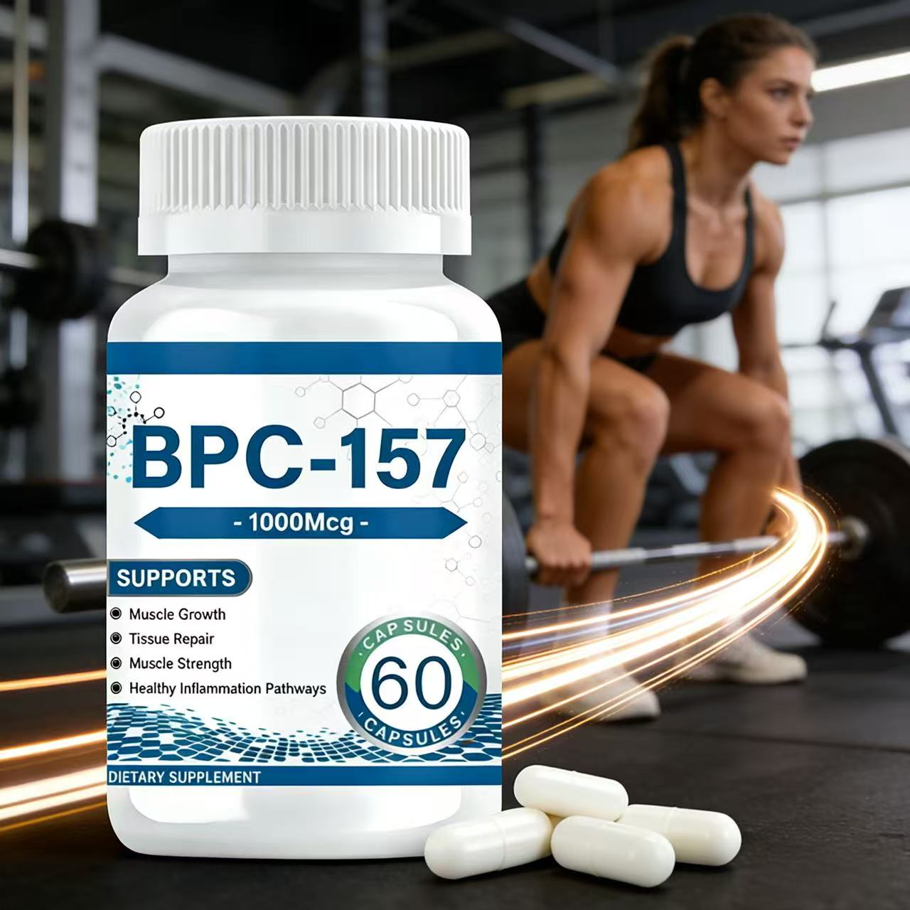 157 Muscle Growth and Repair Peptide Complex, 1000 micrograms per capsule (60 capsules) | Non-GMO, helps you recover faster  – suitable for both men and women.