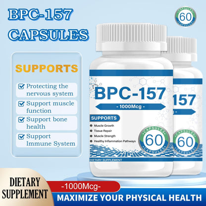 Muscle Growth & Repair Peptide Complex | 157mg Total, 1000mcg per Capsule (60ct) | Non-GMO, Gluten-Free